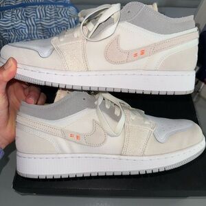 Nike Jordan White and Cream Low-Top Sneakers